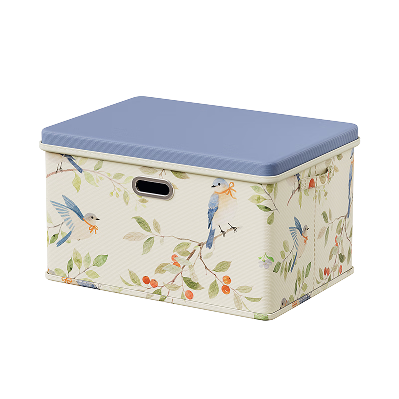 Bonnie Home Vintage Style Covered Clothes Storage Box Large Capacity Wardrobe Organizer for Down Jackets, Quilts, and Clothing Storage
