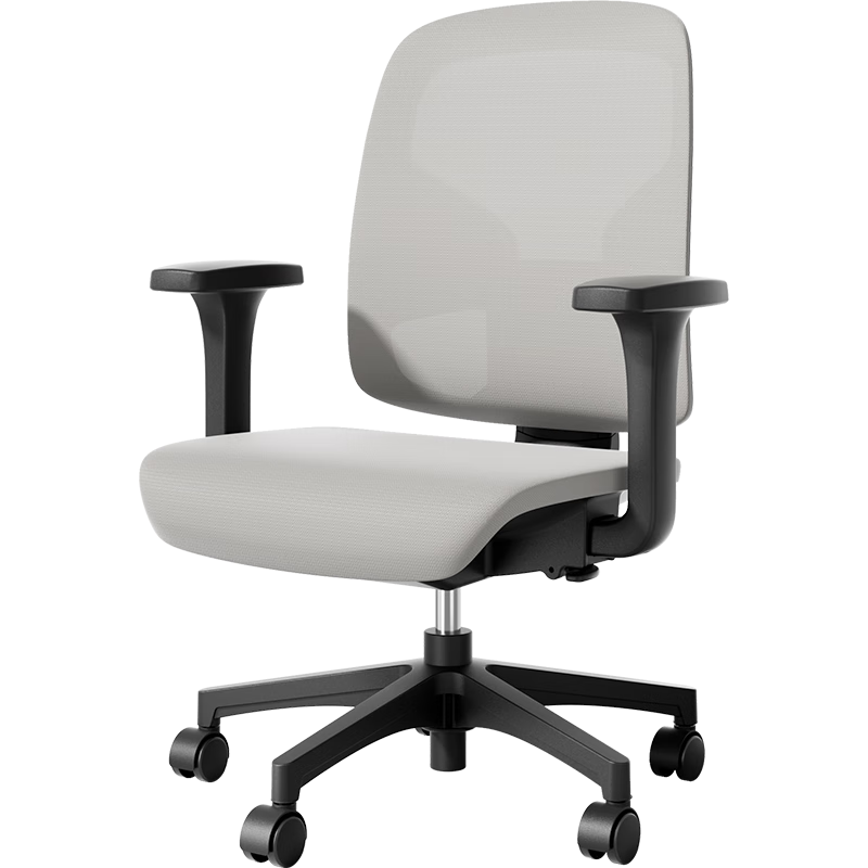 Deli 91107 Stylish Office Chair, Ergonomic Home-Style Computer Chair, Light Gray