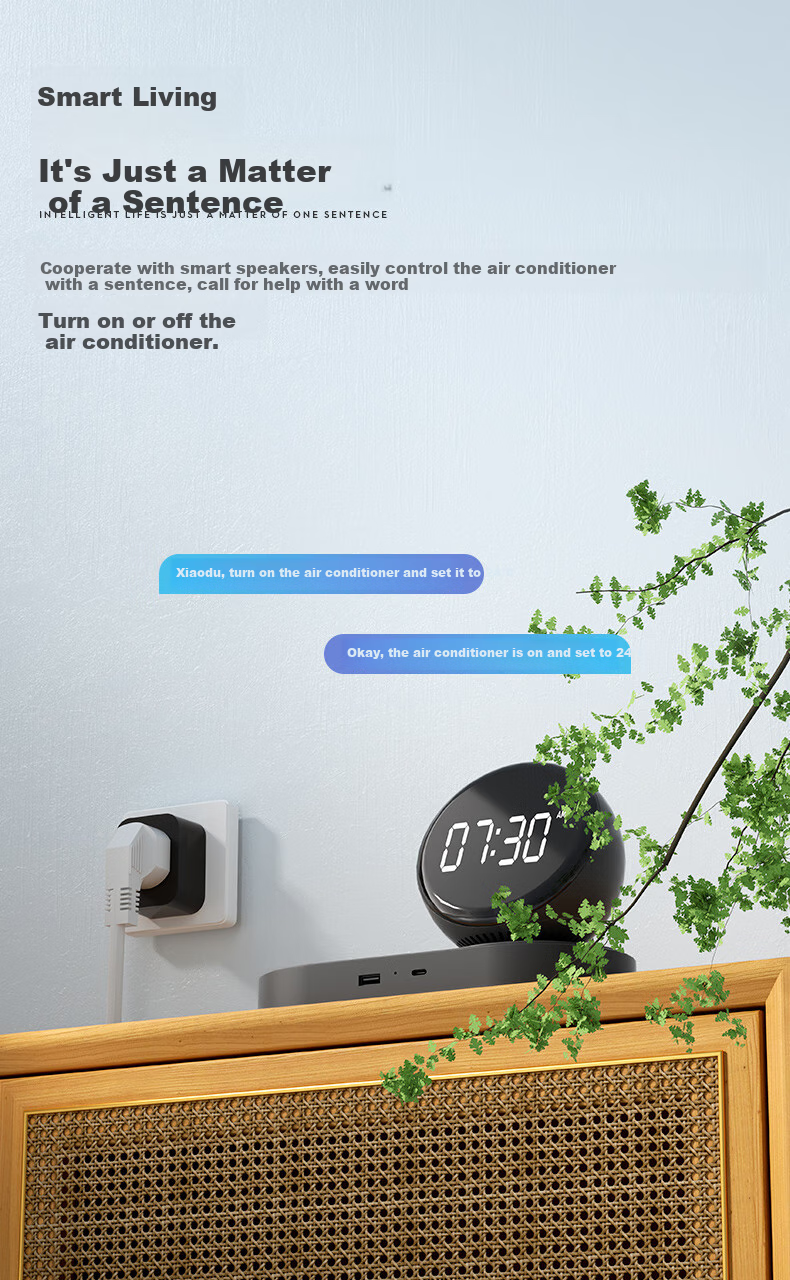 Mingdouzhiyue Air Conditioner Companion 2nd Generation, 16A Fast Cooling, Remote Control, Power Consumption Statistics, Timer Switch, Overload Protection, Mini-Program Connectio 7