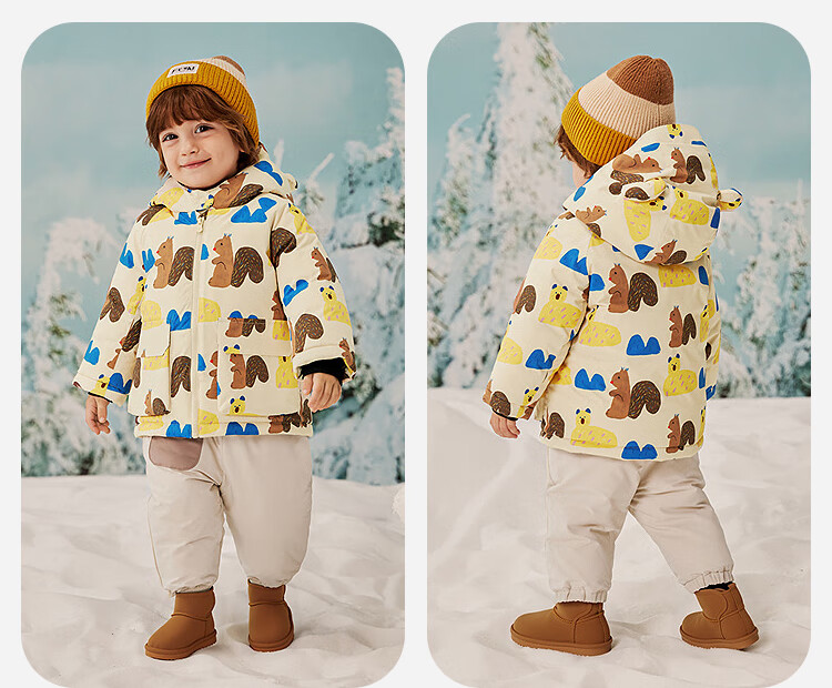 Minibala [Three-proof] Kids Boys and Girls Thickened Down Jacket Baby Winter Down Coat 2025 5