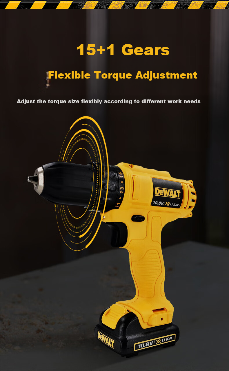 DEWALT 12V Lithium-Ion Drill Driver Electric Screwdriver Two Batteries One Charger Set DCD700DK2-A9 6