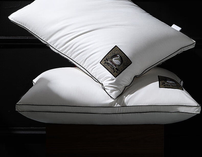 Mercury Home Textiles Pillow 95% White Goose Down Pillow Five-Star Hotel Down Pillow 120-Thread Count Class A Neck Support Cervical Pillow Single 9