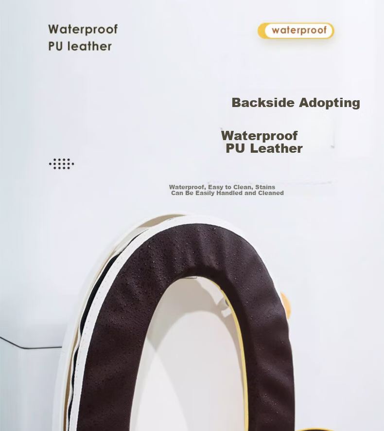 Cigeman Toilet Seat Cover, Thick Household Universal Cushion, Breathable Zipper Style, Waterproof Washable Full Coverage Cartoon Pattern Crystal Velvet Skin-Friendly Winter Essential 13