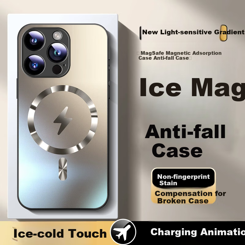 Чехол Ekakashop для iPhone 13 Pro, MagSafe, ультратонкий, противоударный, бизнес-стиль, титановый цвет