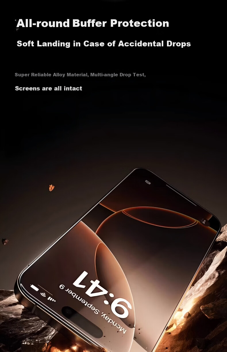 BASEUS [360° Privacy Screen Protector] for IPhone 17/16 Pro Tempered Glass Film, Anti-Peeping Film for Apple 17/16 Pro, Shatterproof Anti-Fingerprint Dust-Free Quick Installation Protective Film 12