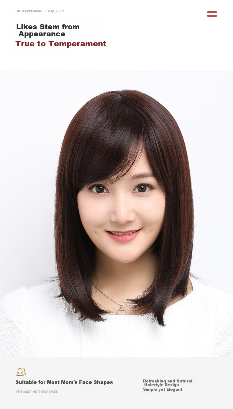 Baisitang Women's Full Head Wig, Long Straight Hair, Room Temperature Silk, One Size Fits All (Natural Black) (B719) 4