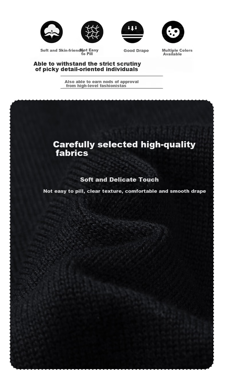 Jeanswest Men's Sweater, Autumn And Winter Fleece-Lined Thick Casual Turtleneck Warm Base Layer, Simple Knit Pullover for Me 2
