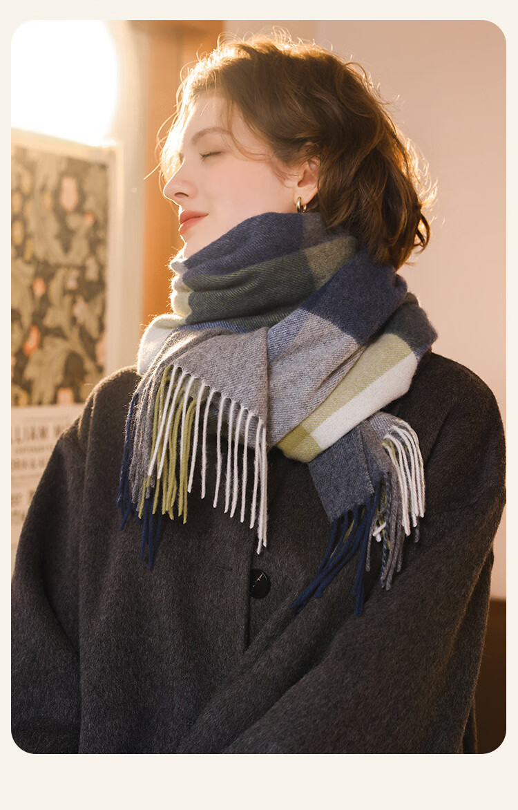 THANTRUE Women's Wool Scarf Autumn Winter 2025 New High-End Shawl New Year Gift W805 6