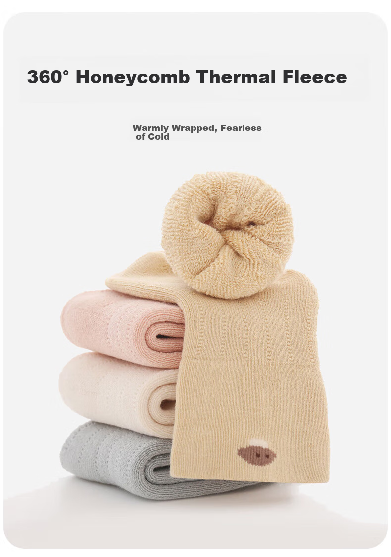 Aibaoshi Baby Socks, Spring And Autumn Newborn Socks, Mid-Calf Cotton Socks for Infants, Children's Socks And Foot Covers, 4 Pairs, Size S, S398 24