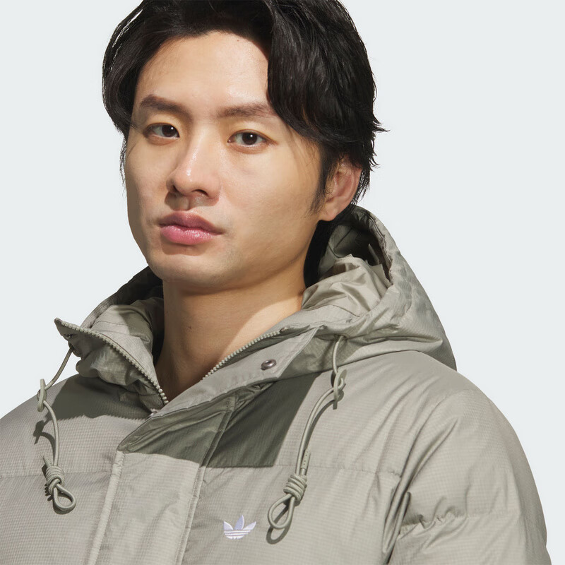 Adidas Originals 3S LONG DOWN U Unisex Long Down Jacket KF3698 Silver Gray S 5