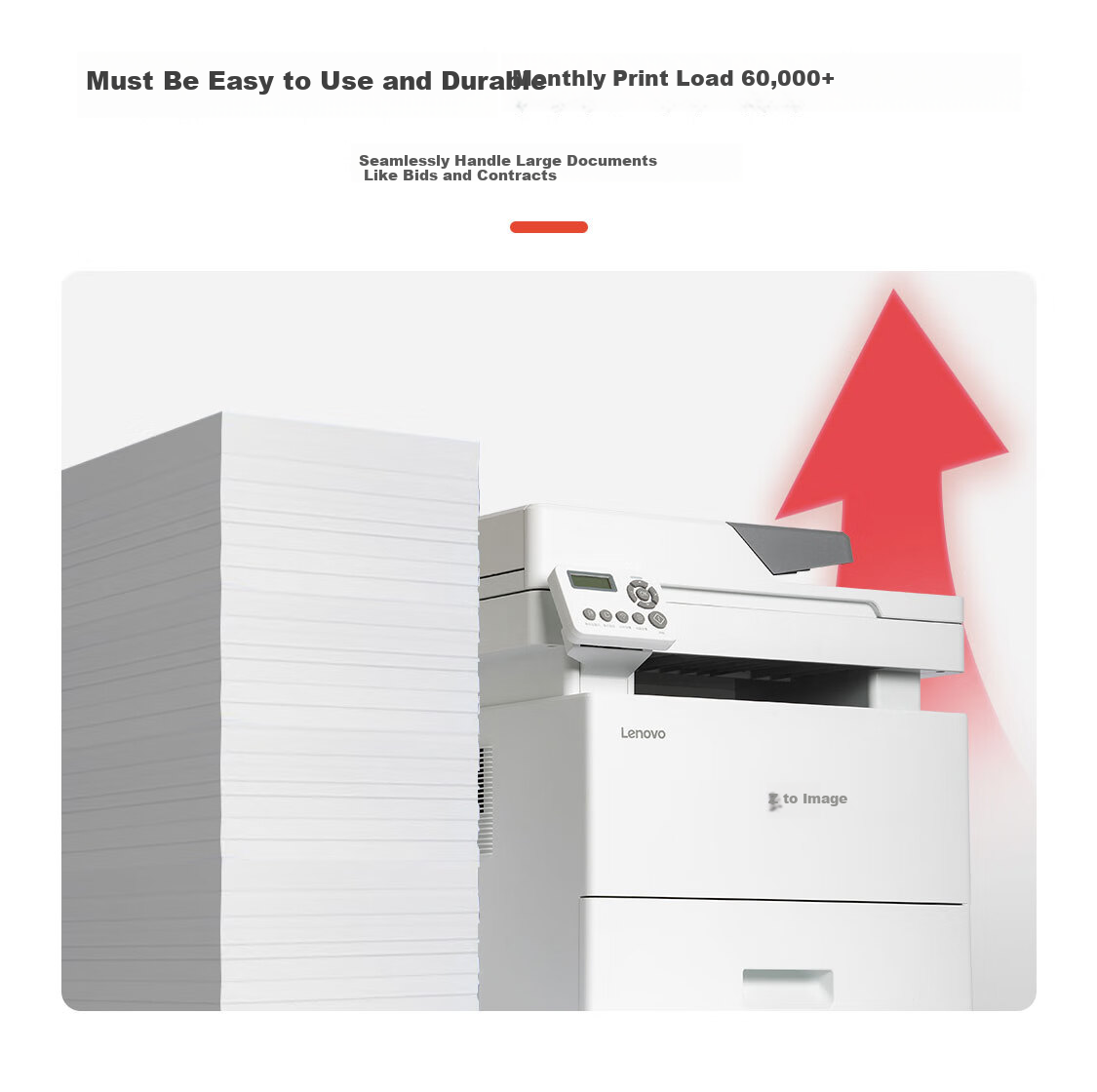 Lenovo M3350DNWA Laser Printer for Office And Home Use, Automatic Duplex Printing, Continuous Copying And Scanning All-In Machine, Randomly Includes 7000 Pages 3