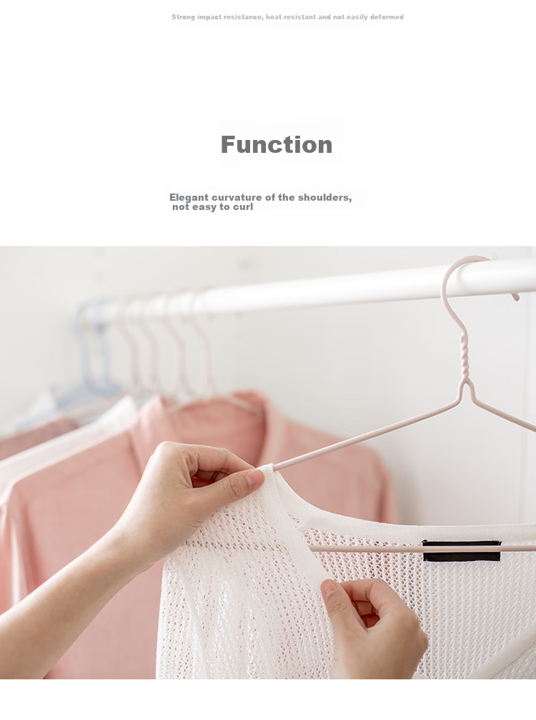 Bingyou Clothes Hangers, Width 46cm Drying Rack, 18-Inch Thickened Plastic-Coated Hangers, Pack of 10 5