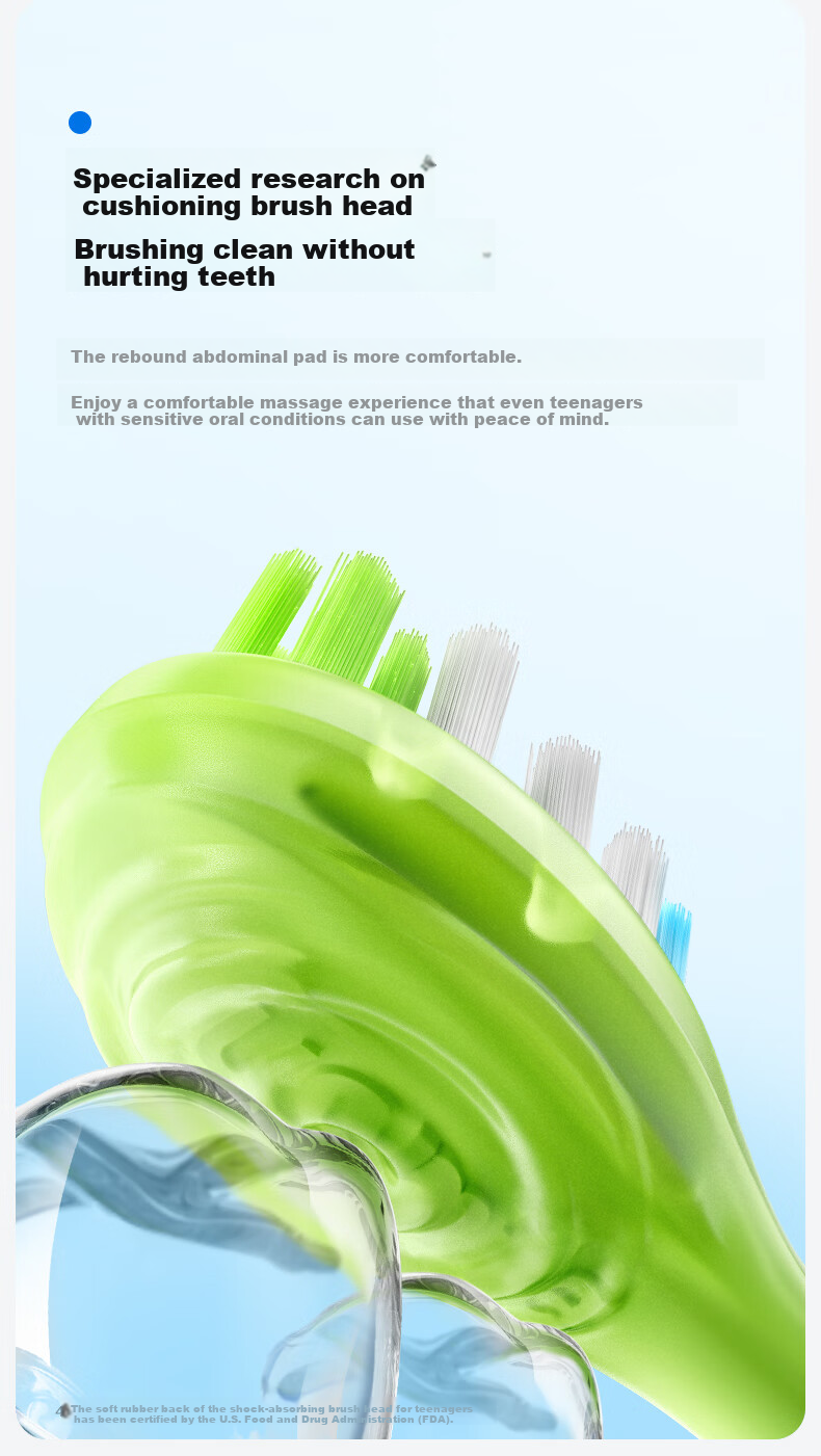 Usmile Children's Electric Toothbrush T10 Starry Green, Suitable for Ages 9+, Electric Toothbrush for Teenagers 12+, Birthday Gift, Children's Gift, New Year Gift 5