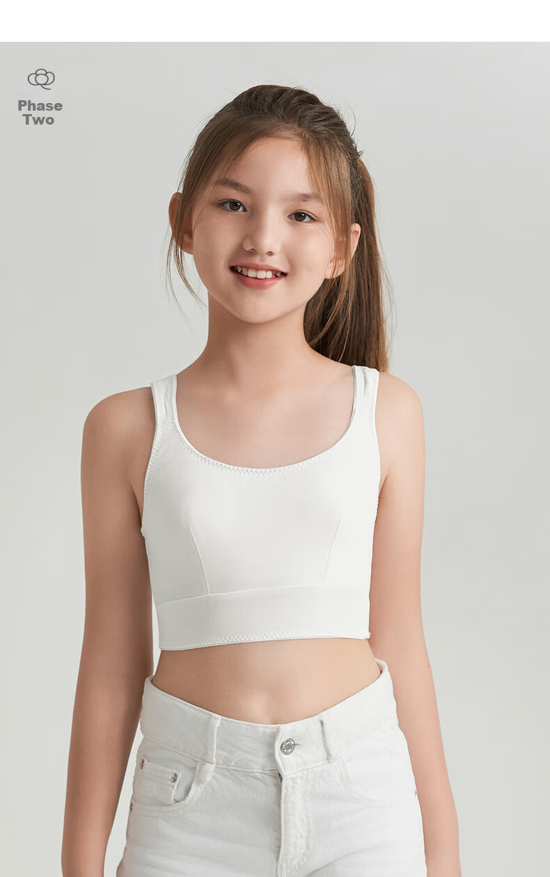 Aimer Junior Girls' Training Bra, First Second Third Stage Vest-Style Bra, Three Stages, Size 170 10