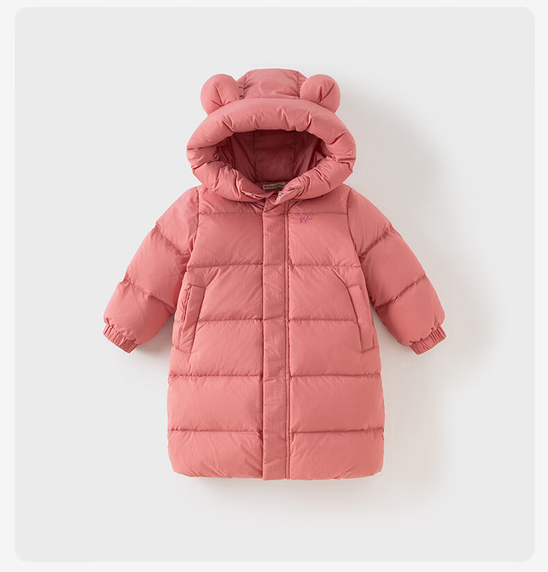 DAVE & BELLA Kids Long Down Jacket Boys Winter Coat Girls Three-Proof Outerwear Baby Toddler Winter Clothes 10