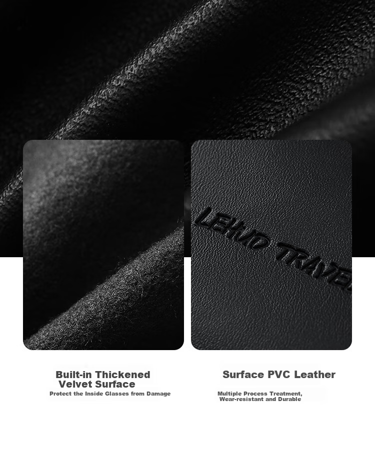 Lehuolvxing Eyeglass Storage Case, Portable Sunglasses Box, Automatic Closing Small Box, Eye Case for Men, Anti-Scratch And Anti-Pressure Sunglasses Pouch 9