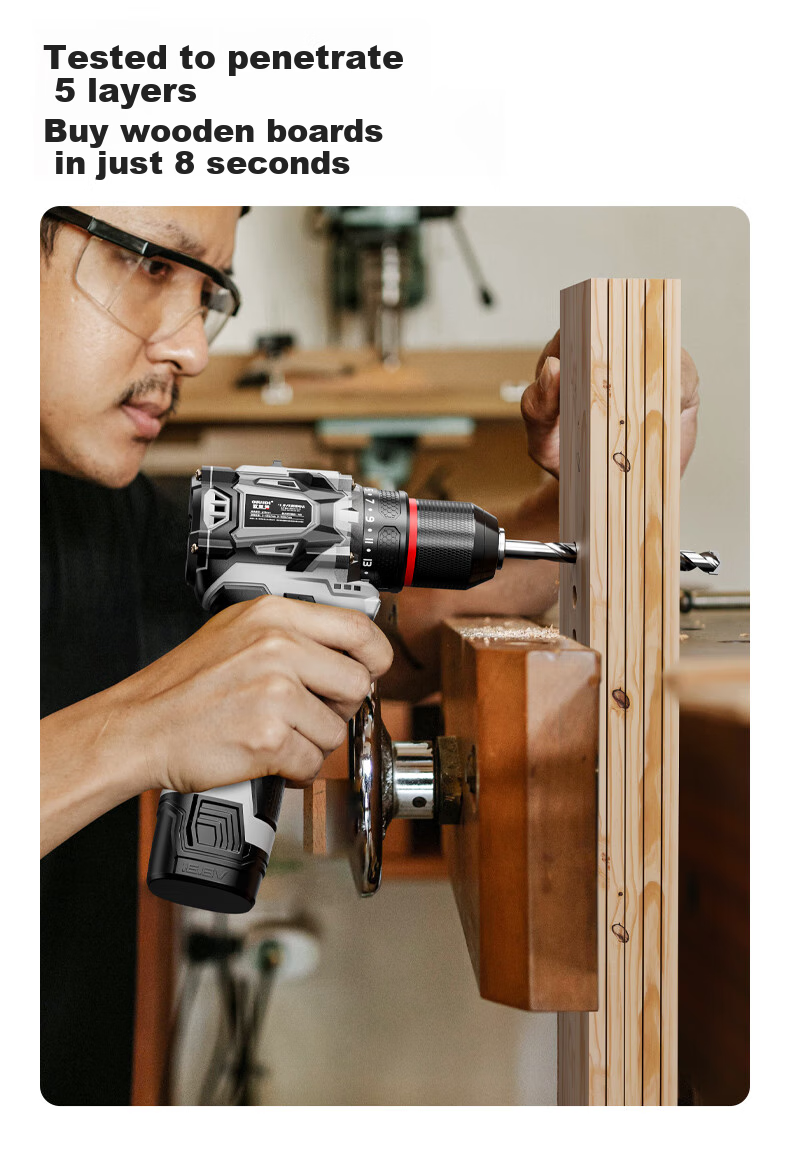 Oread 16.8V Brushless Cordless Drill Multi-Function Electric Screwdriver for Home Use 11