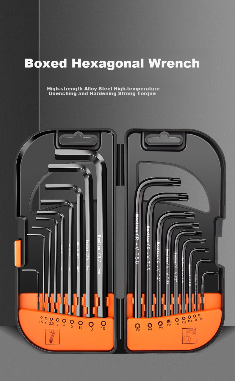 Baolian Hex Key Set, Internal Hexagon, Hexagonal Wrench, Extended Hexagon, Metric Screwdriver Tool 3