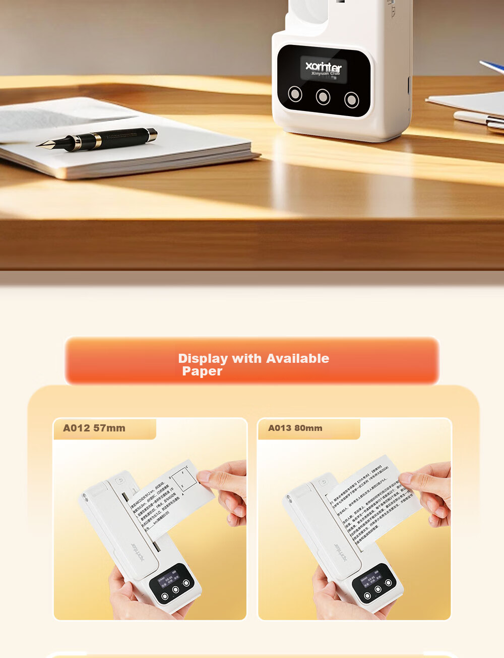 Xinyezhihuishenghuo A01 Error Correction Machine Ai Printer, No Phone Required for Middle And High School Students, Instant Printing, No Internet Needed, Erasable Ink, Pasteable Homework Organizer, Portable Home Use 2