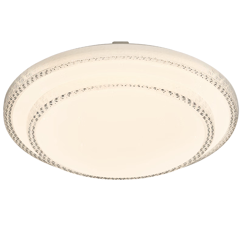 Midea LED Ceiling Light for Living Room, Dining Room, Bedroom, Children's Room, Three-Color Round Lamp, 48W Crystal Star J2, Installation Included