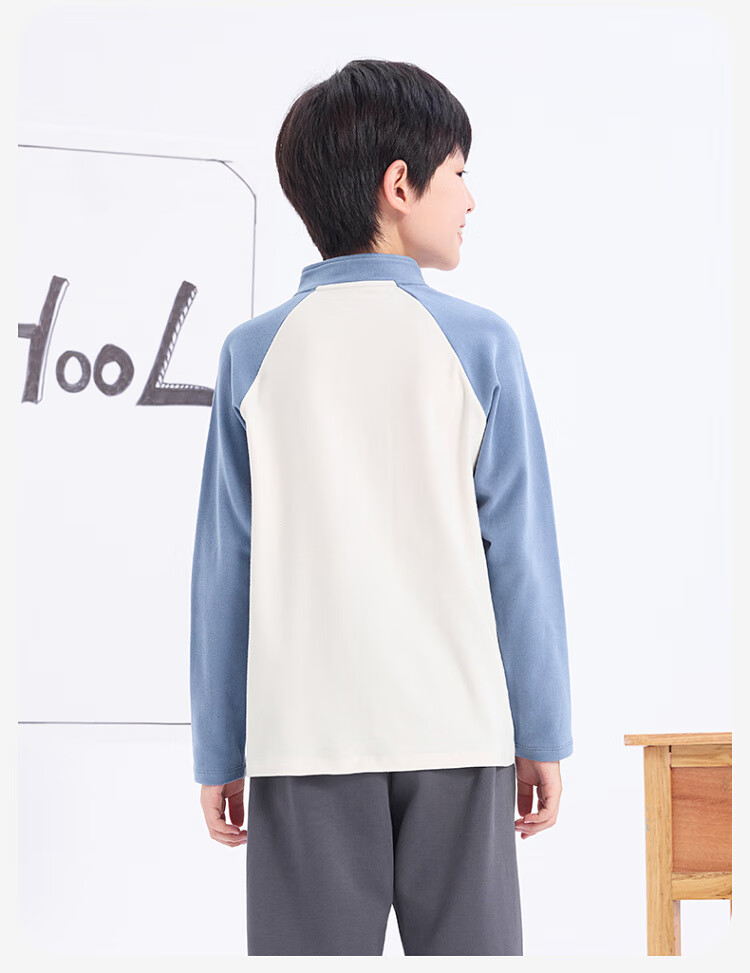 Jiusuiban Kids Thermal Underwear Boys Girls Autumn Winter Fleece Thickened Base Layer Top Stand Collar Long Sleeve Outerwear 12