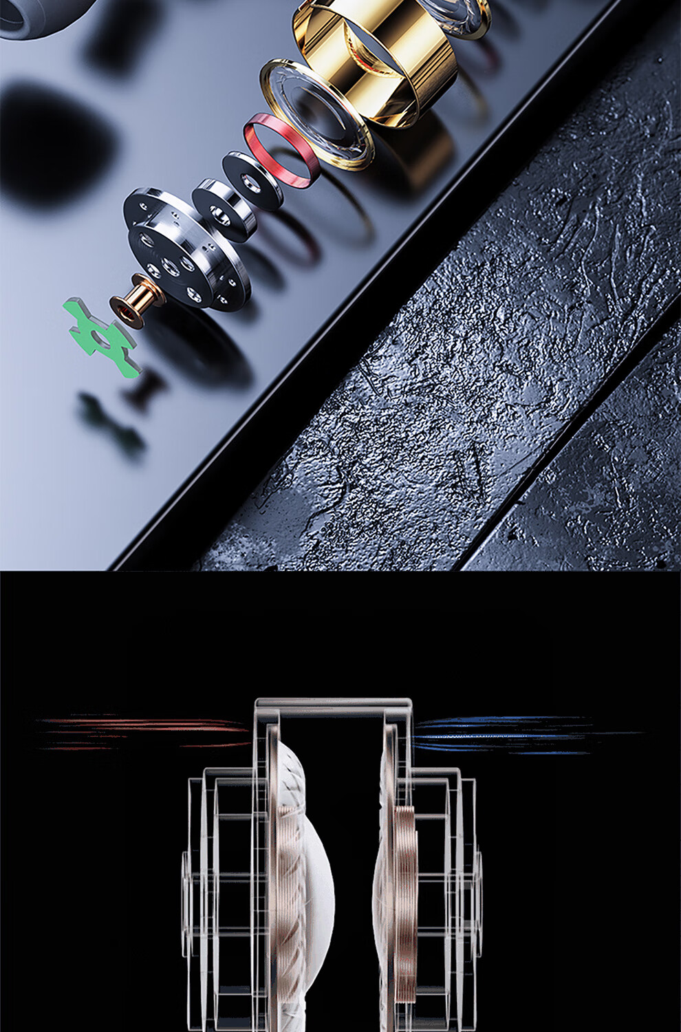 FiiO FH19 Dual Dynamic Six Balanced Armature Eight-Driver Detachable Cable In-Ear Flagship HiFi Music Heavy Bass Professional Audio Player 3