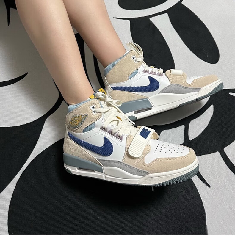 Jordan Women's Casual Shoes Legacy 312 (GS) High-Top Sneakers DQ5348-141 Off-White Blue Size 40 2