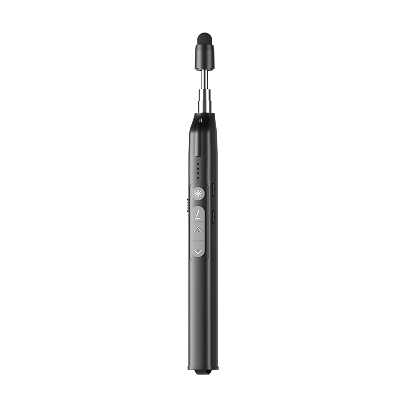 Whistler K9 Black Flip Pen Teacher's Pointer Pen with Seewo Interactive Whiteboard Touch Writing Pen Multimedia Audio Control Pen PPT Presentation Projection Pen Multifunctional Laser Pointer