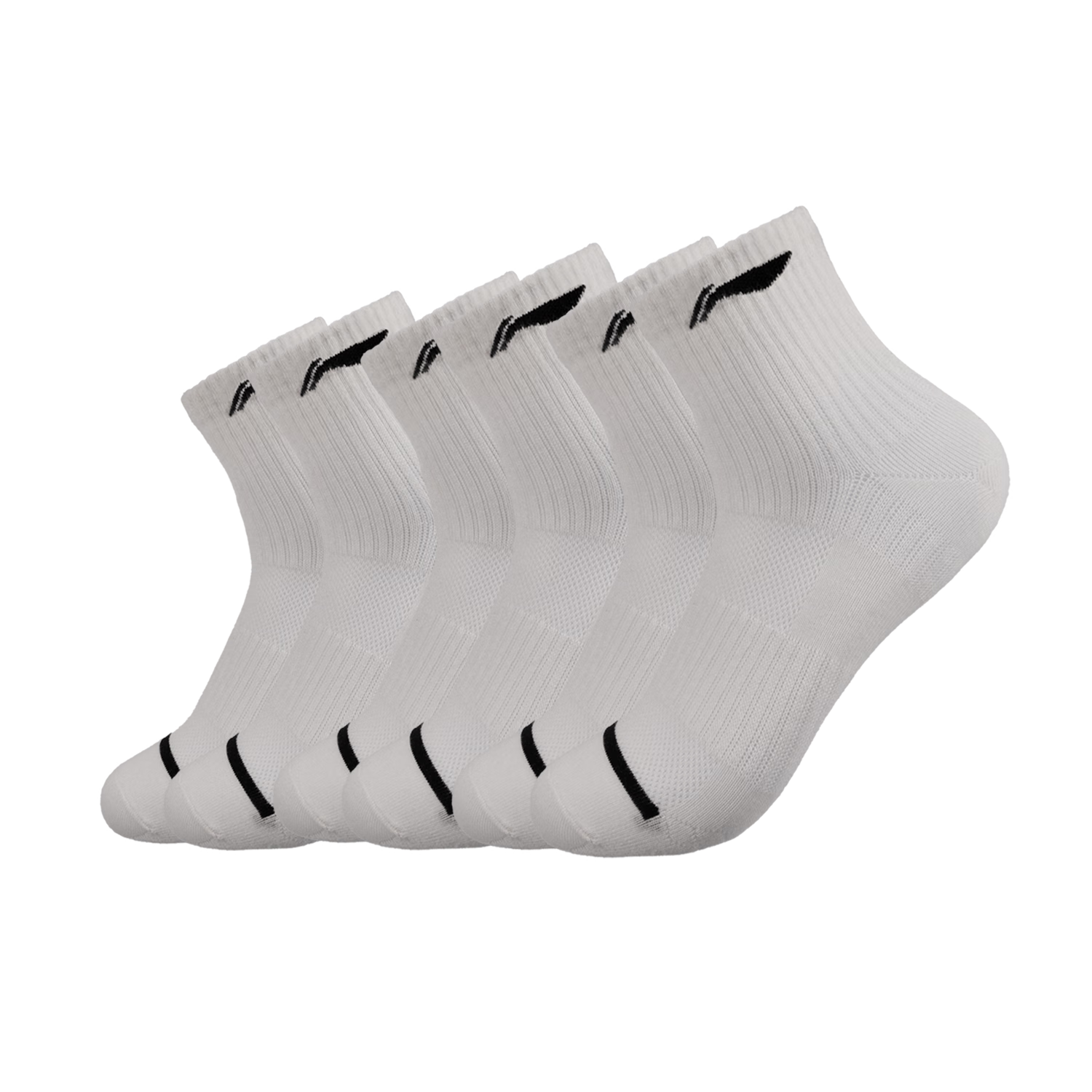 Li-Ning Sports Socks 3 Pairs Cotton Running Badminton Basketball Socks Unisex Odor-Resistant Sweat-Absorbing Everyday Socks