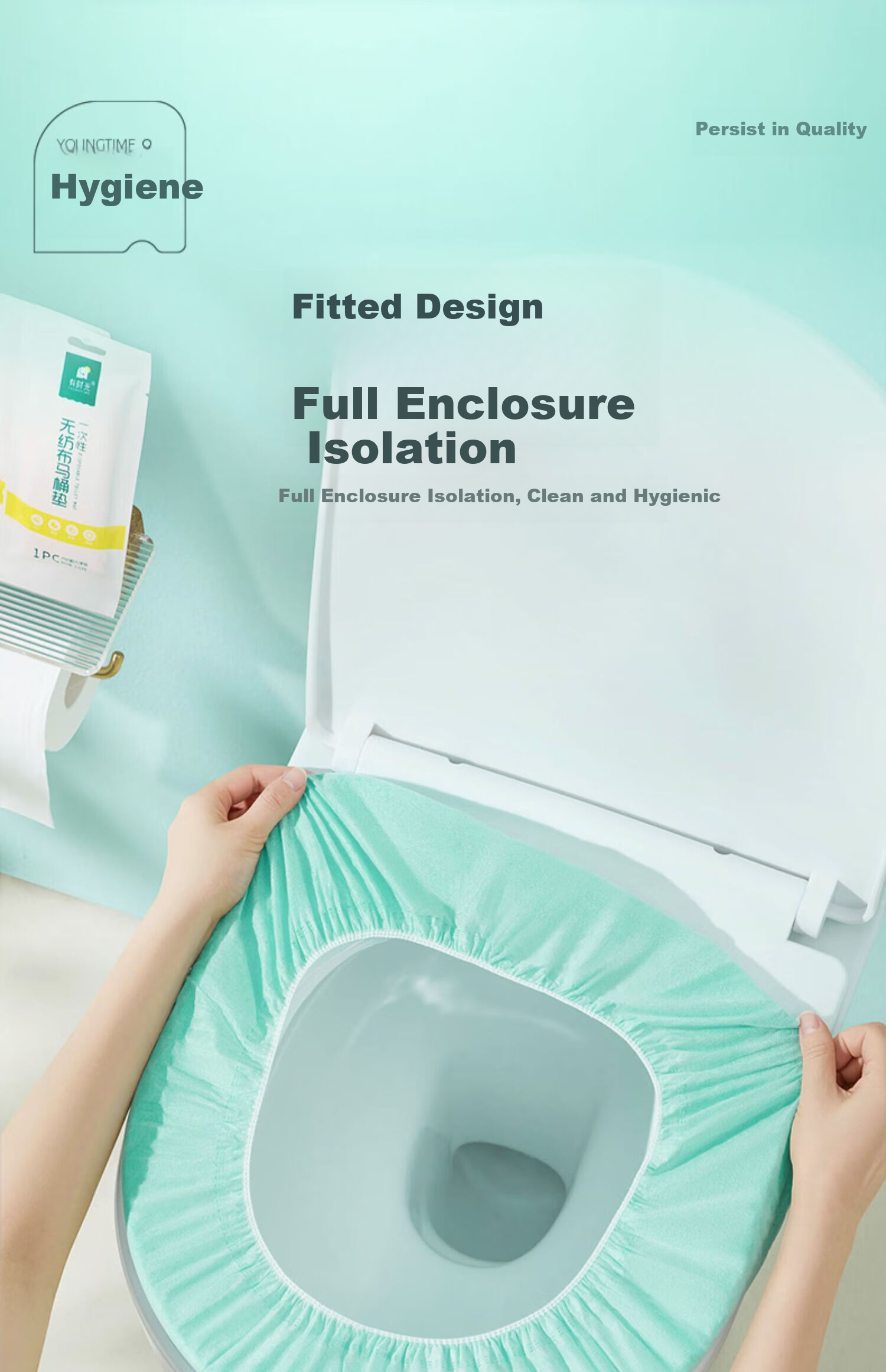 Youshiguang Disposable Toilet Seat Covers, Full Coverage In-Situ Paper Seat Cushions for Postpartum Women, Toilet Seat Protectors for Travel And Hotels, Pack of 10 1