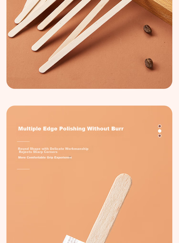 Xingfang Stirring Rod, 14cm Wooden Disposable Coffee Spoon, Portable Individual Packaging, 500 Pieces Per Pack 3