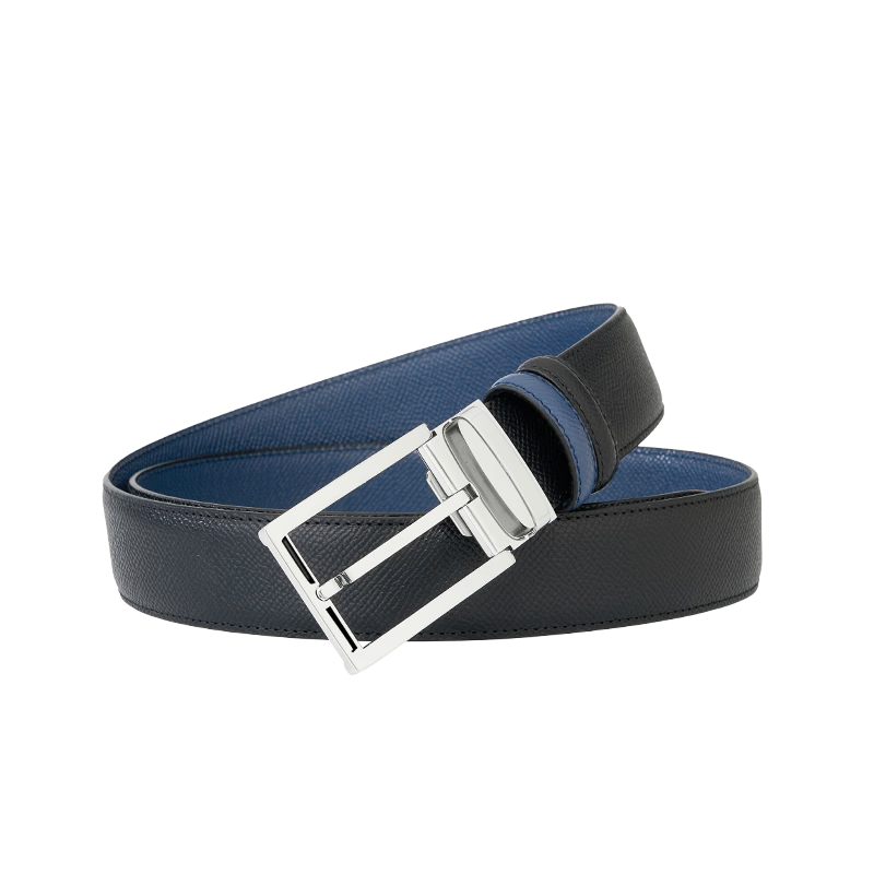 JD Original Stainless Steel Pin Buckle, High-End Men's Belt, Top-Grain Leather Genuine Leather New Style Gift for Husband Or Father, Size 120
