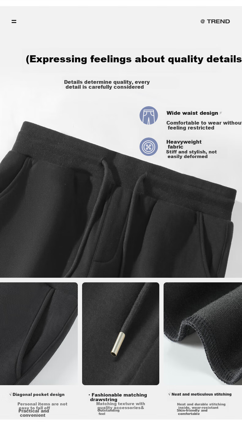 Warrior Casual Pants for Men, Spring And Autumn Heavy-Duty Breathable Loose Trousers, New Style Draping Skin-Friendly Tapered Knit Sweatpants 6