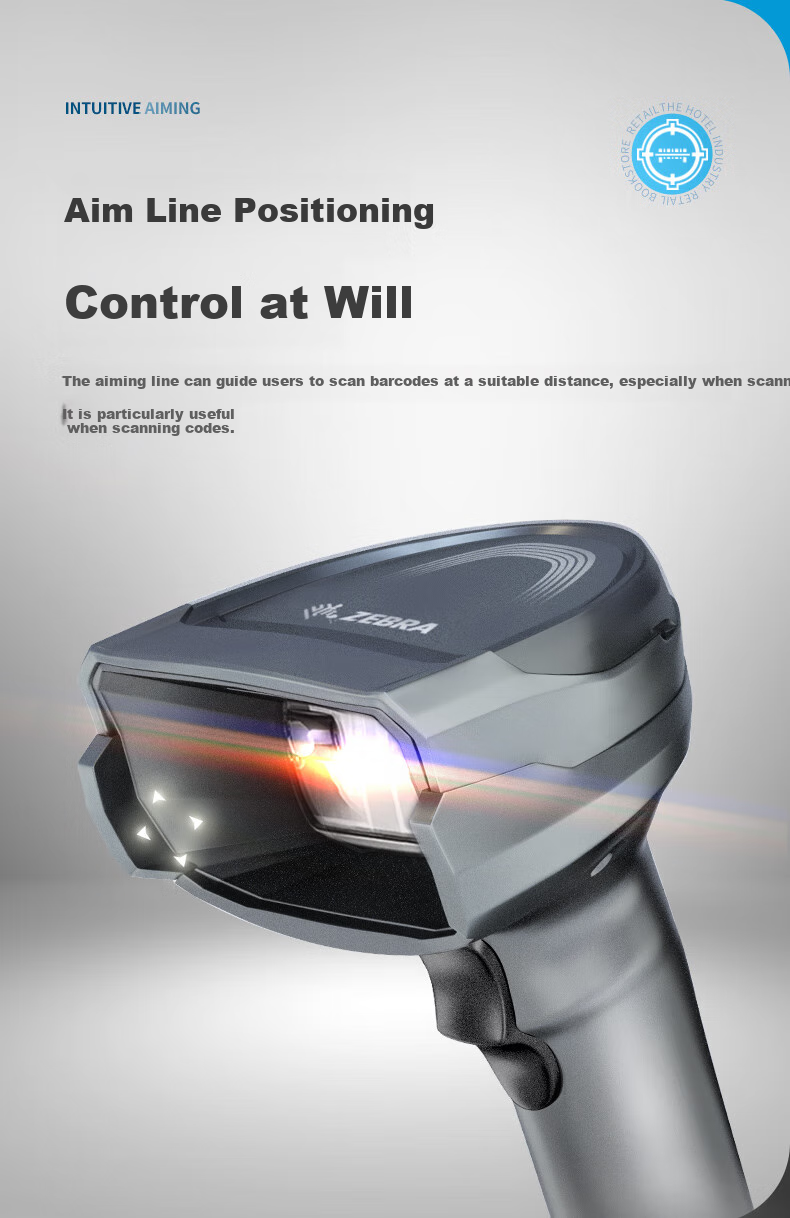 ZEBRA DS8178SR Barcode Scanner, Wireless Scanning Gun, Data Collection Barcode QR Code, Cashier Medical Insurance Payment, Pharmaceutical Traceability Logistics Express Delivery Inquiry Spare Parts Inventory 3