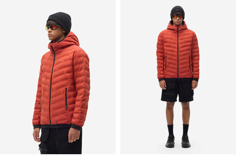 Jiao Nei Hydrogen 502Air Men's Twill Bonded Hooded Lightweight Down Jacket Commuter Warm Windproof Winter Coat 18