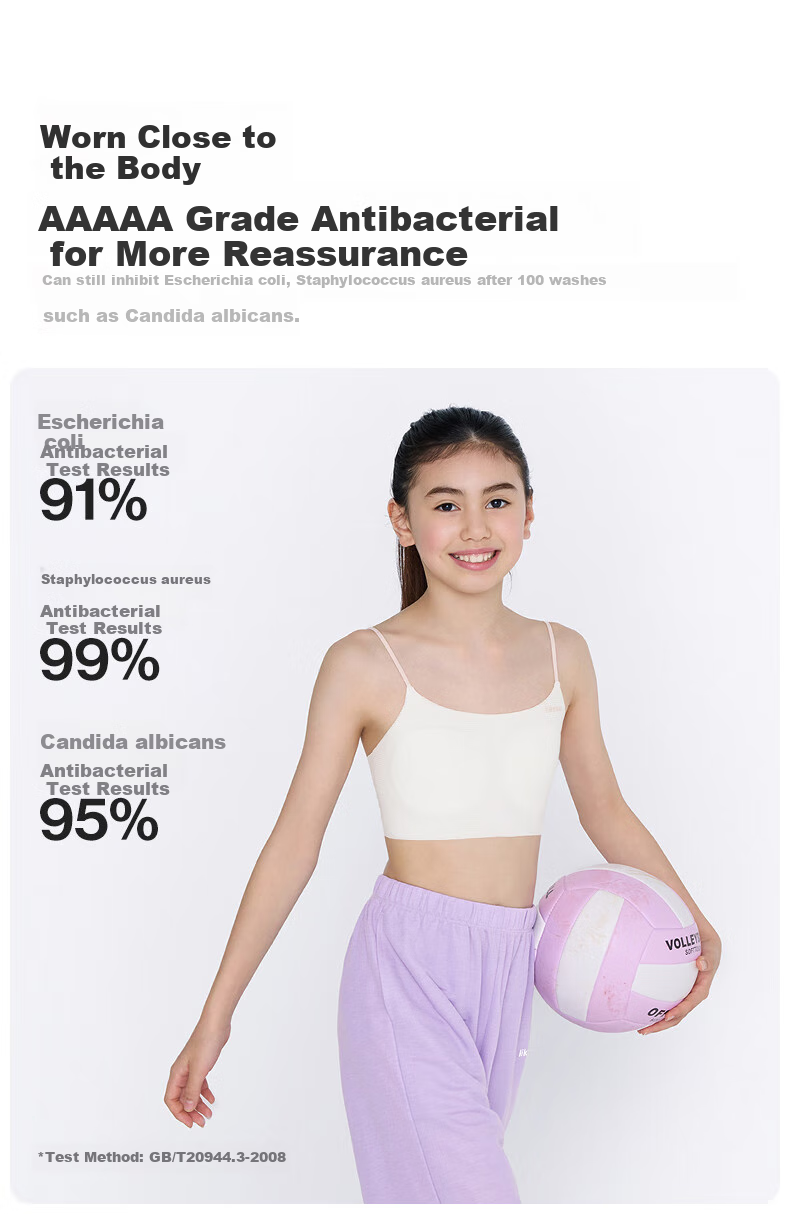 Like UU Thin Strap Bra for Female Students in Middle And High School, Puberty Underwear, Girls' Bra, Lightweight And Breathable Camisole 14
