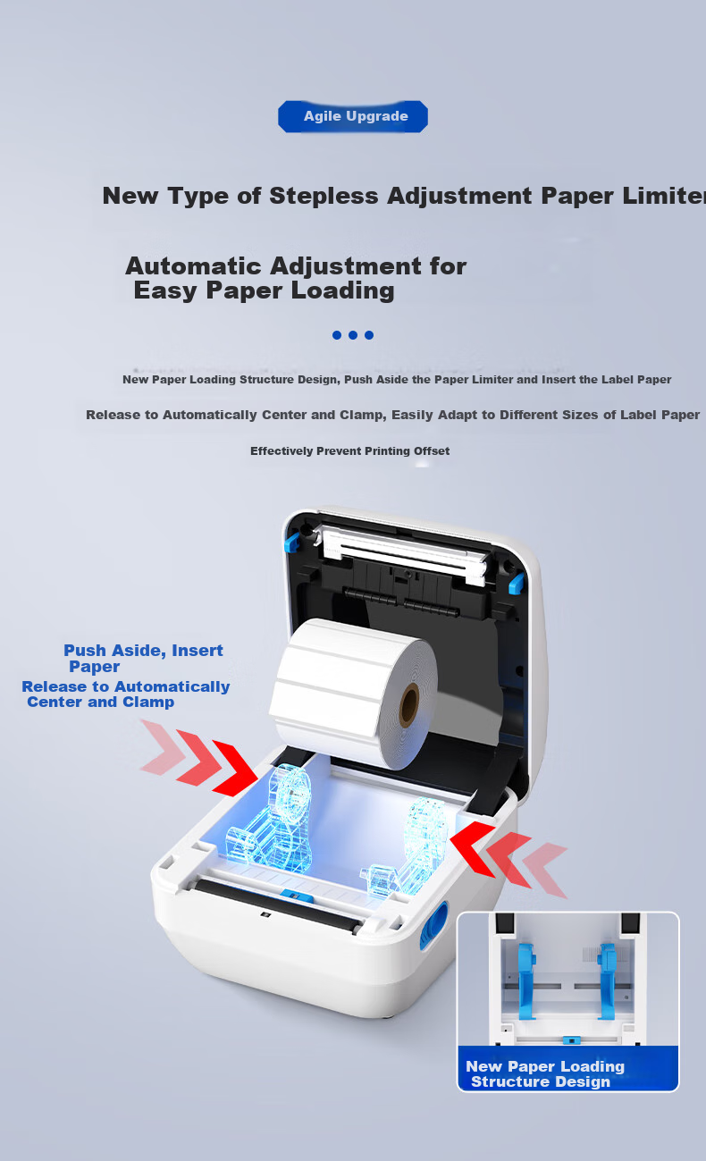 QIRUI QR-888XPro Bluetooth Thermal Label Printer for Express Delivery, Cross-Border 300dpi High-Definition Model, 108MM Self-Adhesive Electronic Shipping Label Printer 8