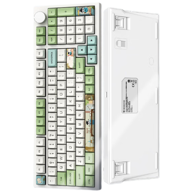 Xuanpai PD98 PRO, Tri-Mode Wired/Bluetooth/Wireless, Customizable Mechanical Keyboard, E-Sports Gaming, Office Full-Key Hot-Swappable, Gasket Mount, Ultra-Silver Switches, Songchao Panda