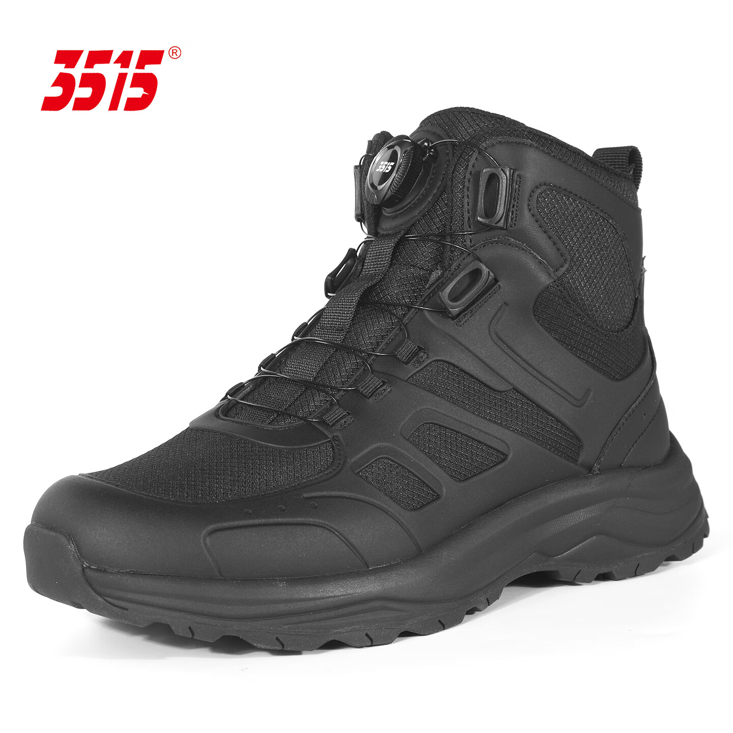 3515 Men's Outdoor Anti-Puncture Hiking Boots Dynamic Waterproof Upper Training Boots Black Size 43
