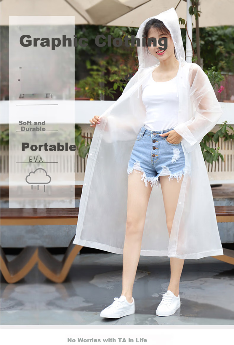Lvxingjiushijiajialin Reusable Raincoat, Adult Semi-Transparent Portable Outdoor Cycling Hiking Trekking Poncho 1