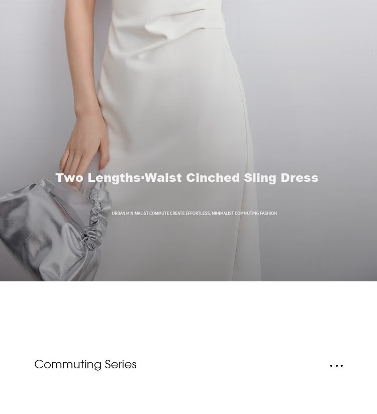 Sentubila Petite Black Square Neck Spaghetti Strap Dress for Women, Summer Elegant Slimming Dress, Concealing Body Shape, Elegant Mid-Length Dress 1