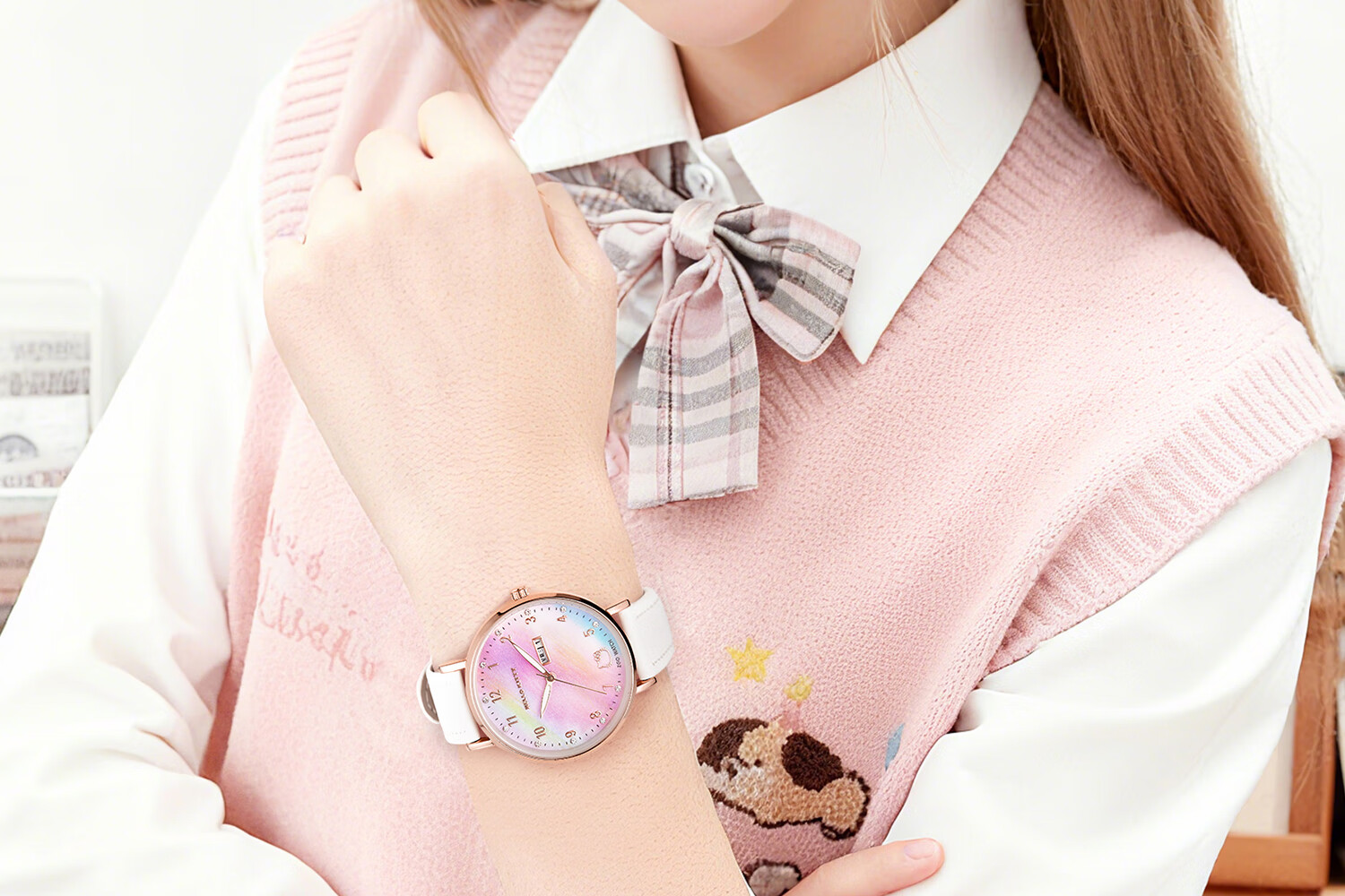 Hello Kitty Girls' Watch Student Dual Calendar Luminous Waterproof Kids' Watch for Elementary and Middle School Girls Exam Wristwatch 14