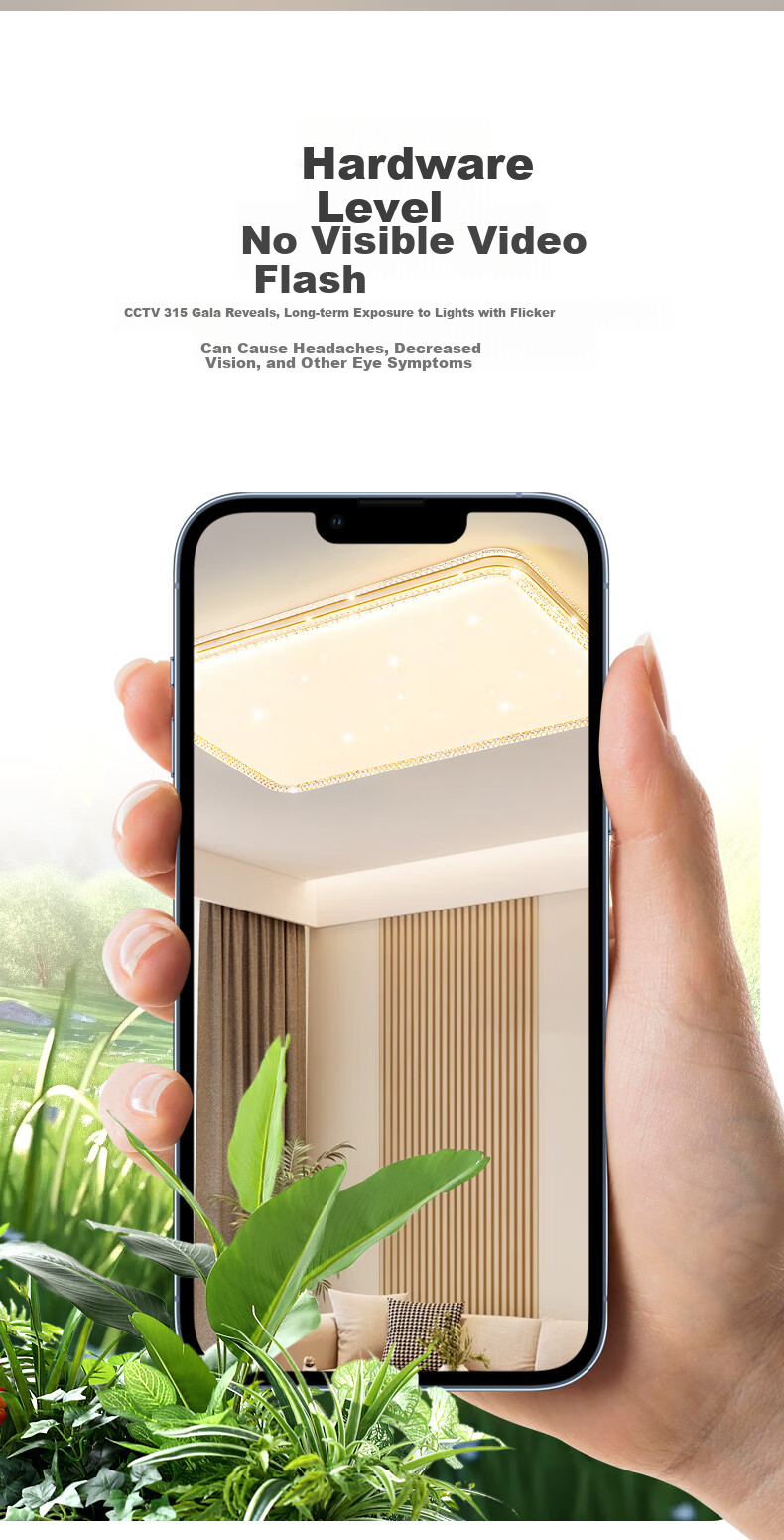 MICOE LED Ceiling Light Luxury Eye-Care Light Source for Living Room Bedroom Dining Room 18