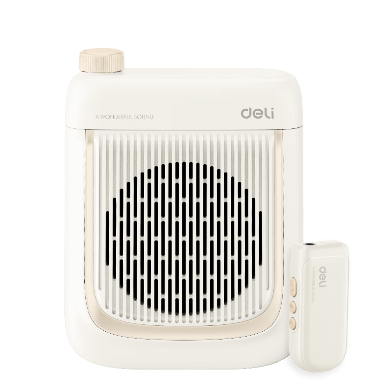 Deli 8W Wireless Headset Amplifier for Teachers, Bluetooth Speaker with Anti-Howling Function, TF Card And USB Drive Support, Microphone, Tour Guide, Alarm Clock, Outdoor Portable LT931T