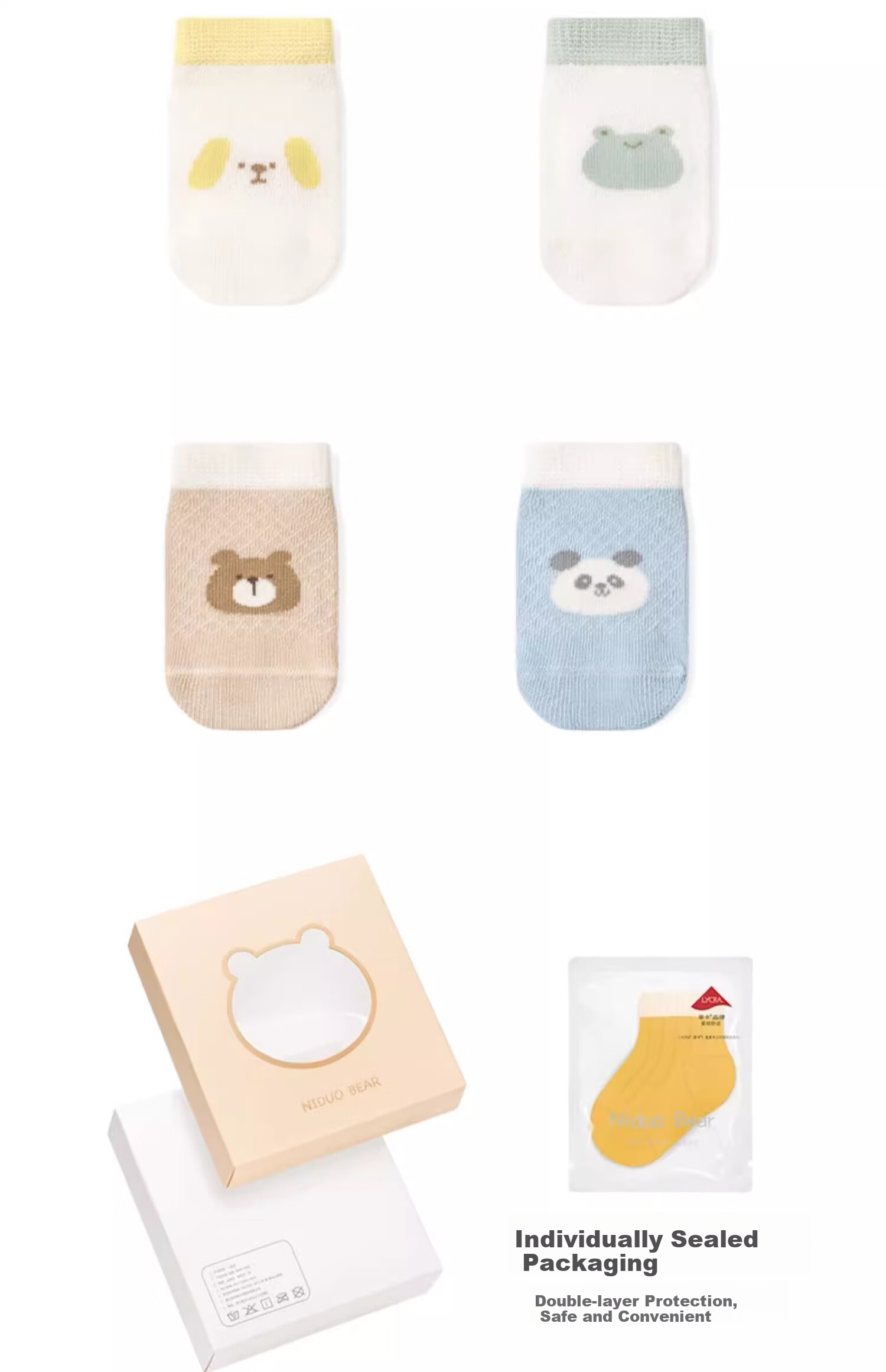Niduoxiong Baby Floor Socks, Comfortable Cotton Socks for Spring And Autumn, Infant Walking Socks, Children's Boat Socks, Short Tube Socks, Non-Slip 16