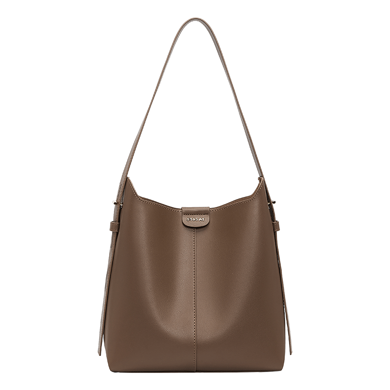 Saturday Women's 2025 New Shoulder Leather Tote Bag Crossbody Large Capacity Commuter Bag Fits Tablet Birthday Gift
