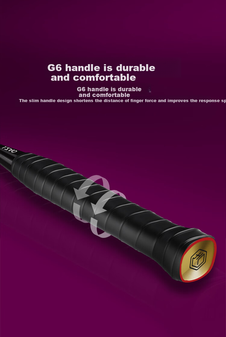 JD Original Full Carbon Badminton Racket, 4U Ultra-Light Baoyun 50 Cool Pink Single Racket, Free Grip Tape*2 + Racket Case 8