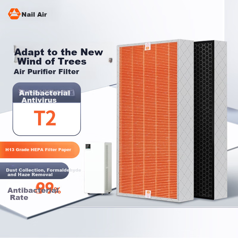 Dingzikonqi Compatible Air Purifier Filter for T2/T2Pro Tree Air Purifier, Removes Formaldehyde, Smog, PM2.5, And Viruses