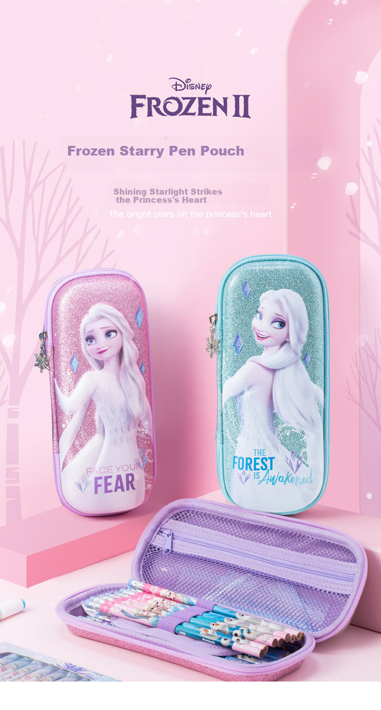 Disney Elementary School Pencil Case, 3D Large Capacity Stationery Box, Crush-Resistant And Drop-Proof EVA Pencil Case, Children's Pencil Bag for Girls, Frozen P85134Z 1