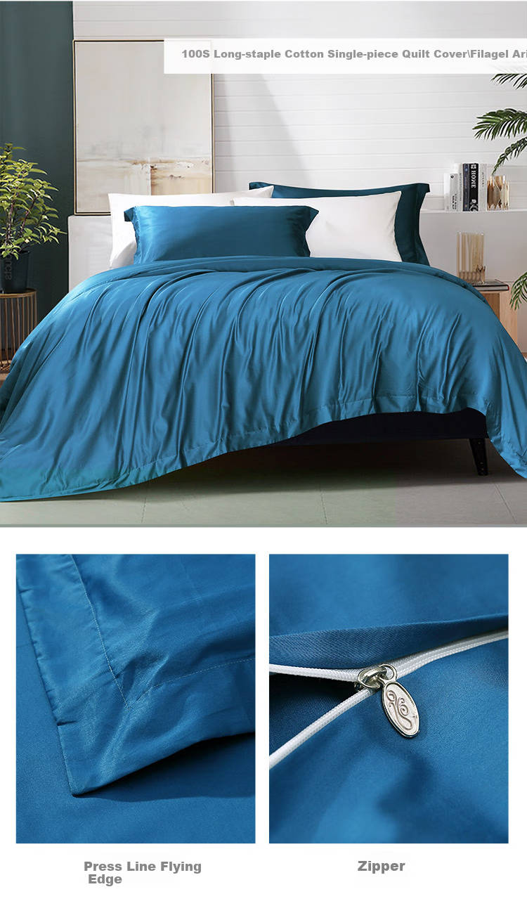 FUANNA Duvet Cover, Single Piece, Pure Cotton, 60-Count Long-Staple Cotton, Sateen Fabric, Antibacterial, All-Cotton, for Single Student Dormitory Bed, 1.2 Meters Wide 12